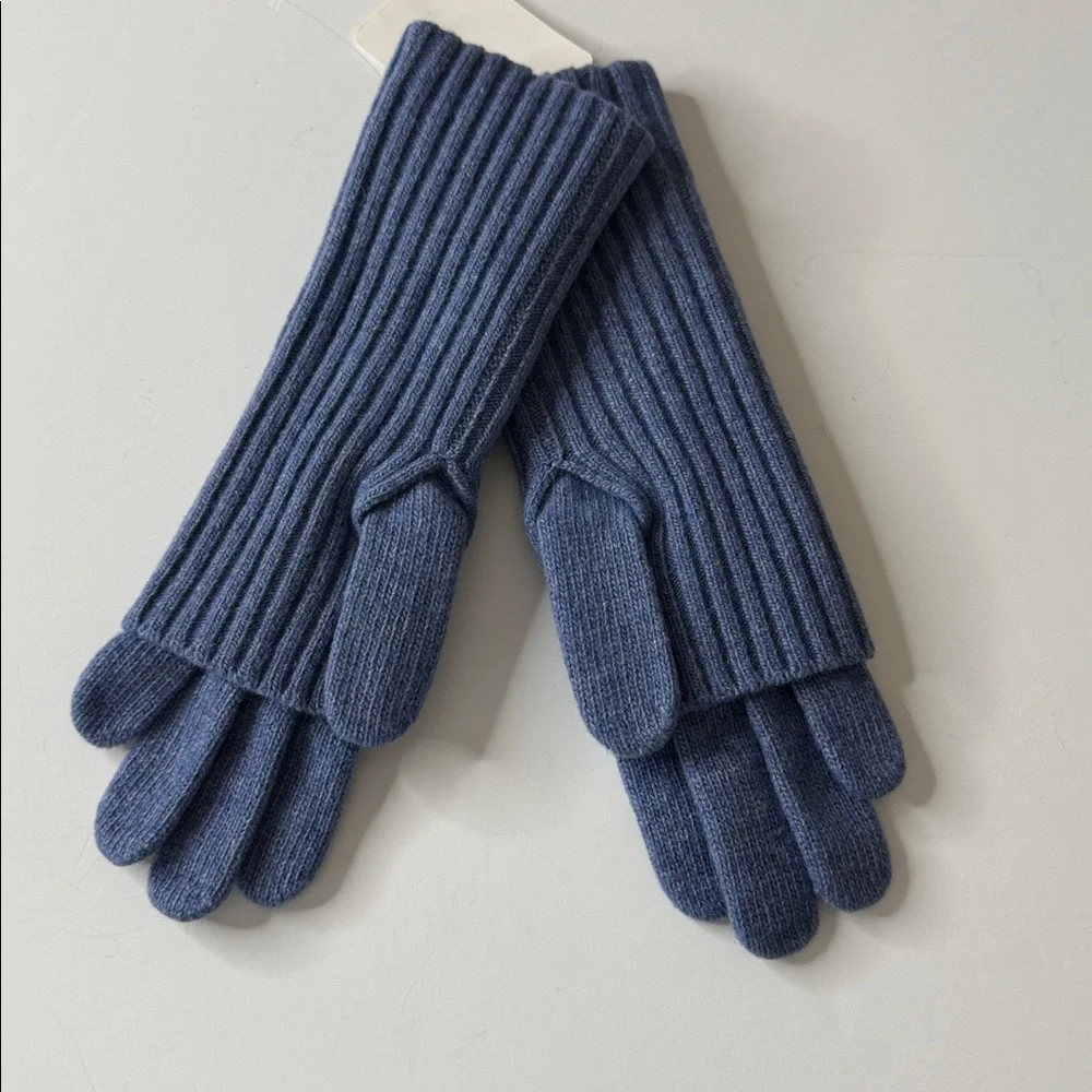 Portolano Italian Wool Blend Gloves Blue